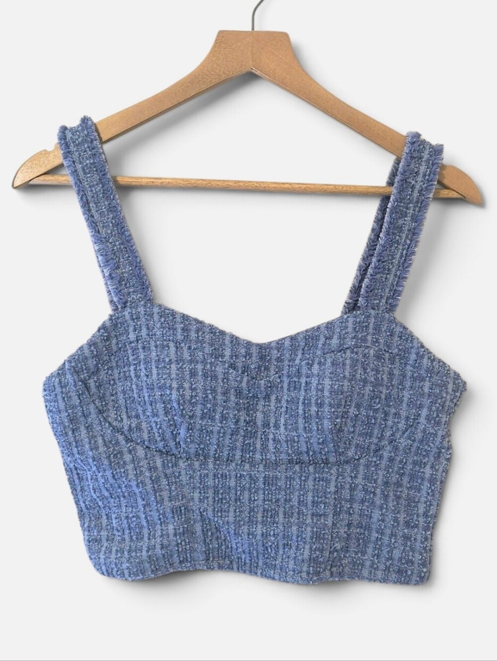 NWOT Madden NYC Boucle Crop Top